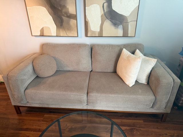 Modern Beige Loveseat - photo 2