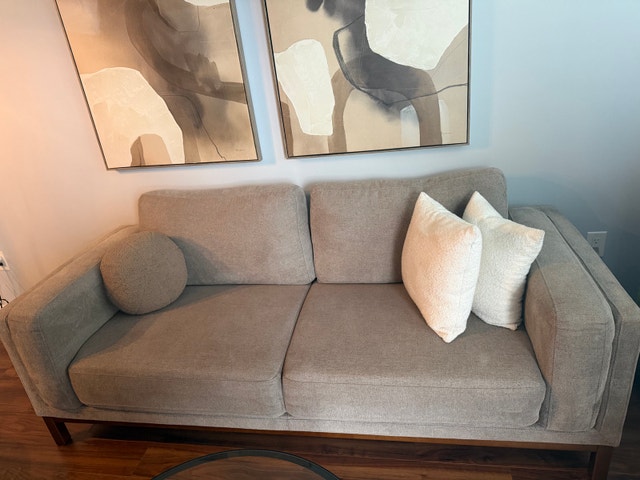 Modern Beige Loveseat - photo 4