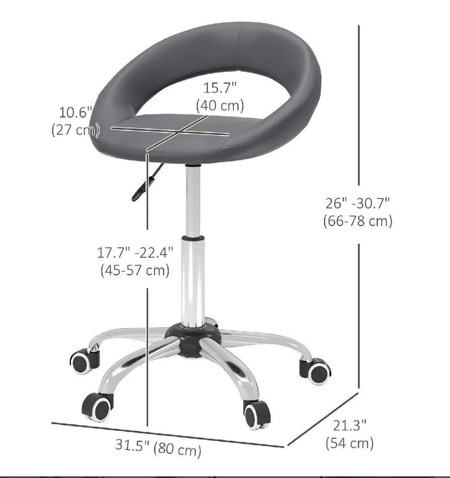 Salon Stool Rolling Swivel Chair Massage Spa Tattoo Pub - photo 2