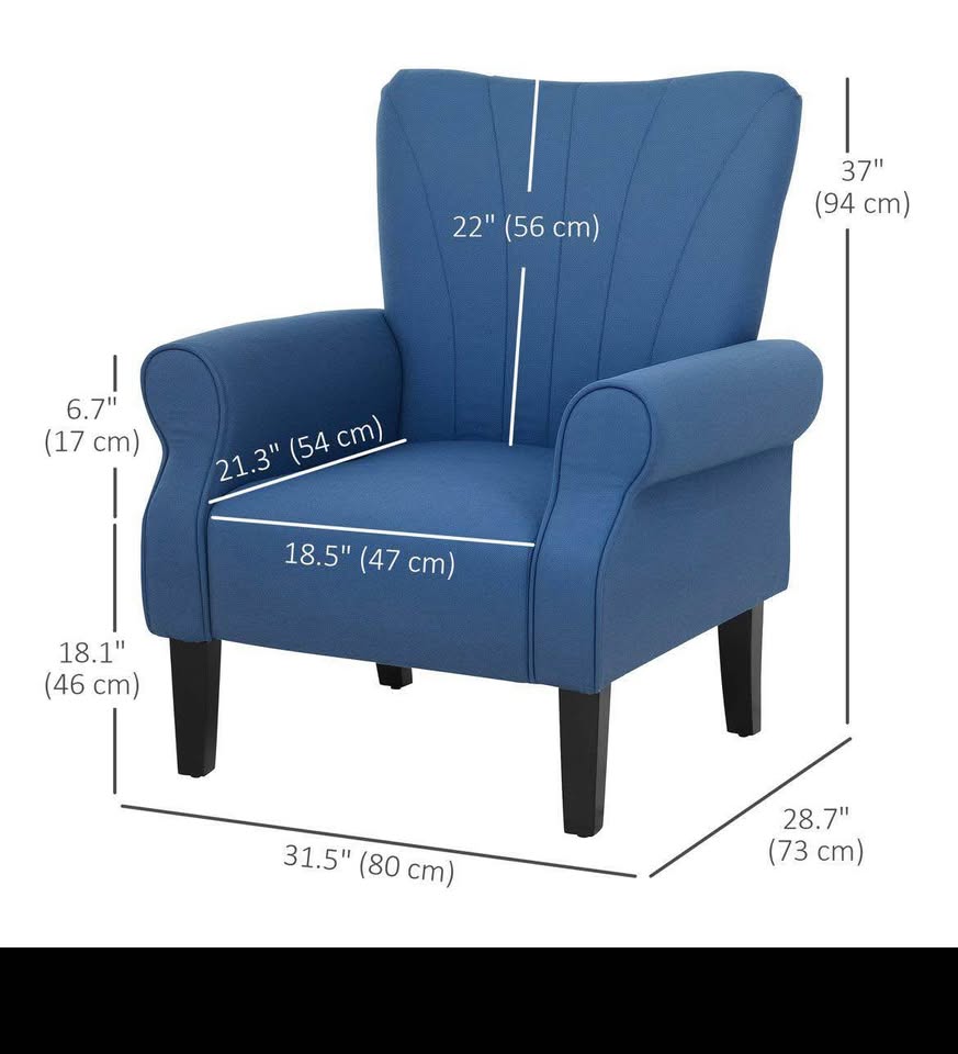 HOMCOM Fabric Accent Chair - photo 4