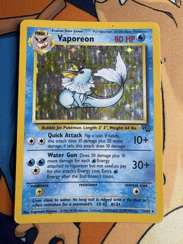 1999 Vaporeon 12/64 Jungle Holo MP