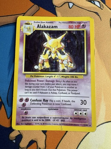 1999 Alakazam 001/102 Base Set Holo HP