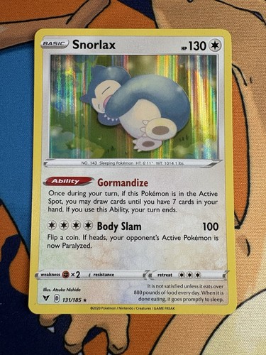 2020 - Snorlax - 131/185 - Holo Rare - Vivid Voltage - NM