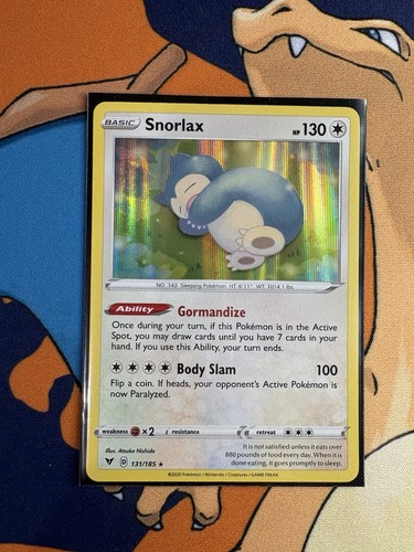 2020 - Snorlax - 131/185 - Holo Rare - Vivid Voltage - NM - photo 3