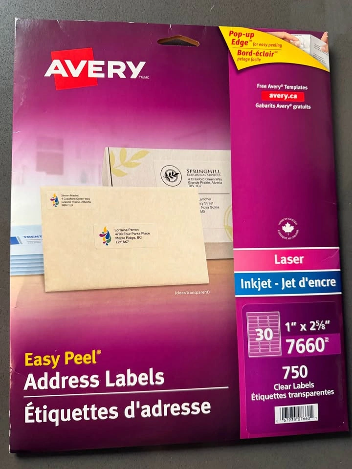 Avery Laser Inkjet Clear Address Labels - photo 2