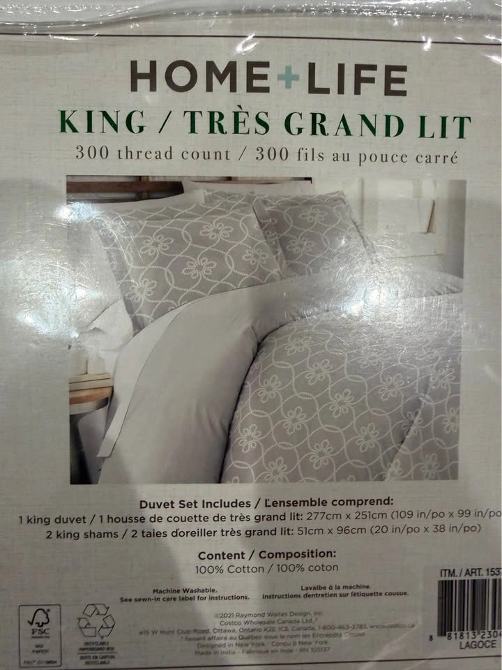 King Size 3 piece Duvet Set, comes with Duvet cover and 2 Pillow - photo 5
