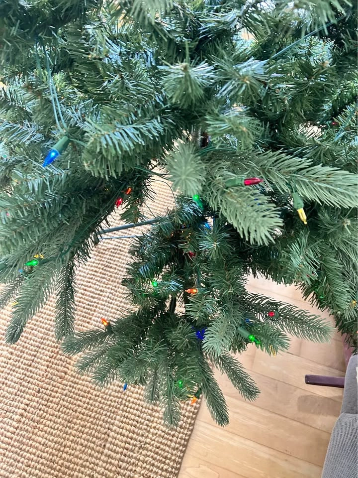 6.5 ft Pre-Lit Artificial Christmas Tree with Multi-Color Lights - photo 3