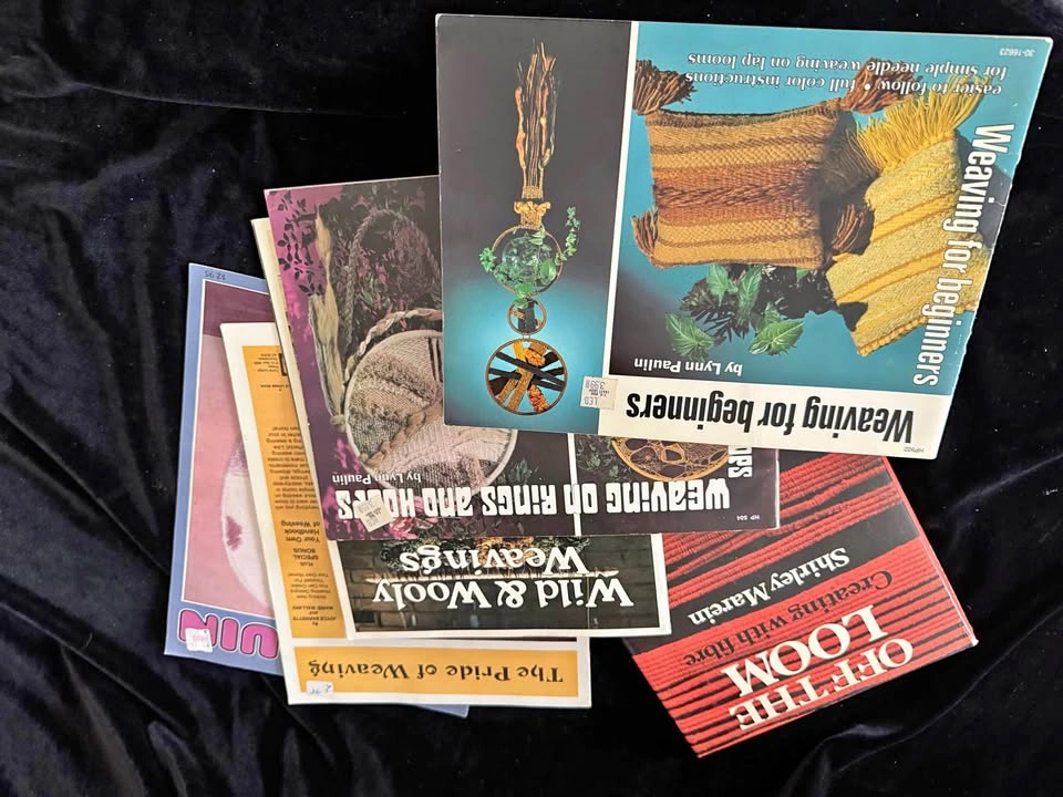 Vintage 1970s Weaving & Fiber Art Craft Books - Lot of 6