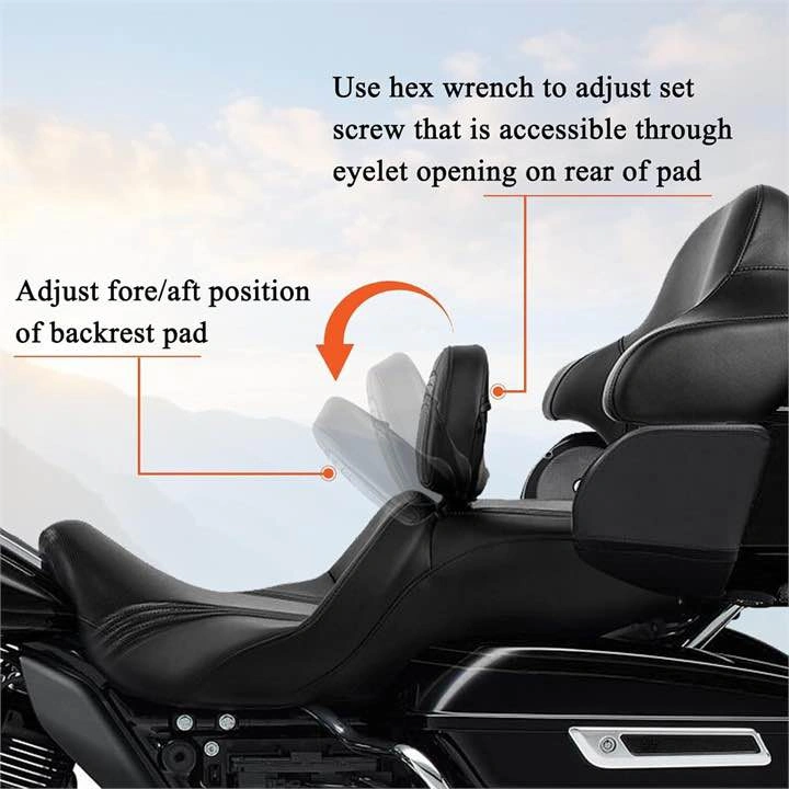 Detachable Plug-in Driver Backrest Pad / Mounting Kit for Harley - photo 3