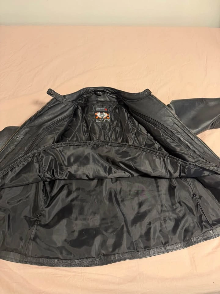 Vintage VP Montana Women's Leather Motorcycle Jacket - Size L - photo 3