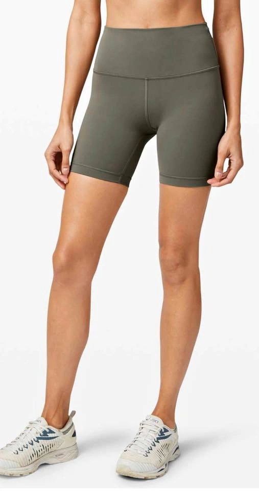 Lululemon Wonder Train High-Rise Short 6” – Grey Sage – Size 6