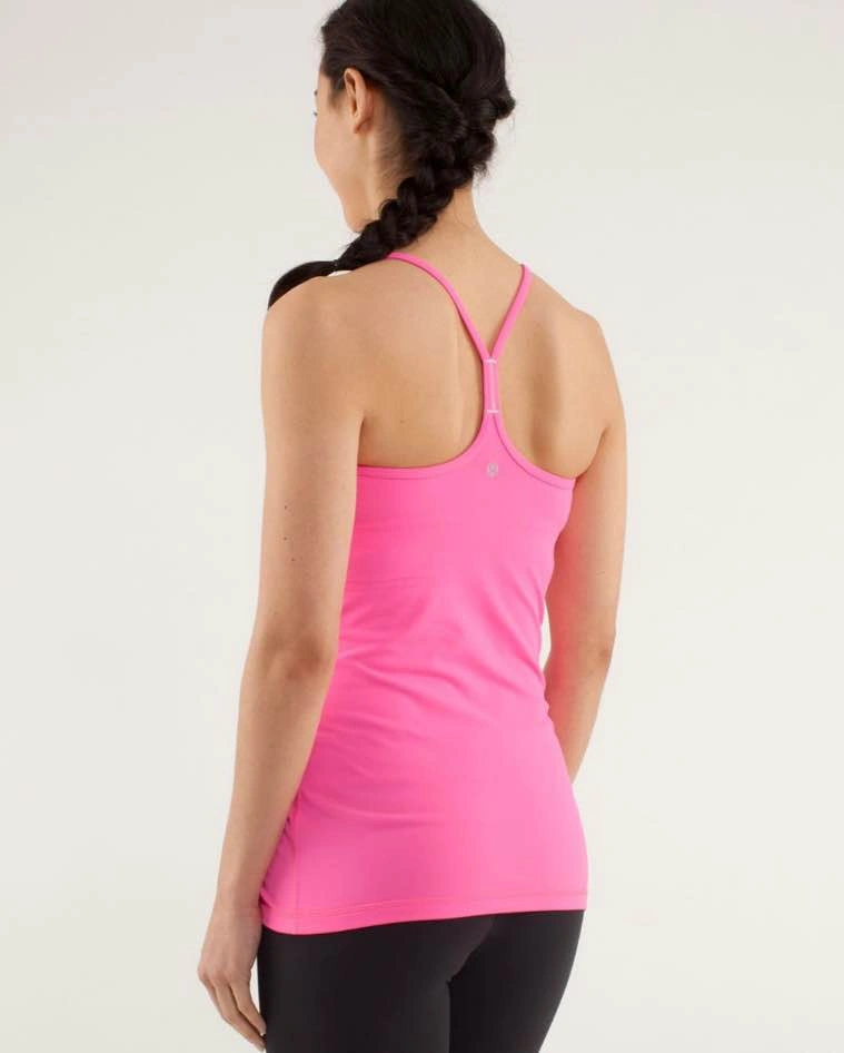 2-FOR-1 Lululemon Neon Pink Power Y Tank + Bonus Top - Size 4 - photo 2