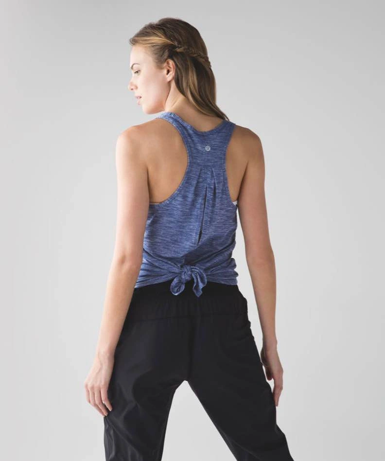 Lululemon Blue Salute the Sun Tie Back Tank Top - Size 6 - photo 3