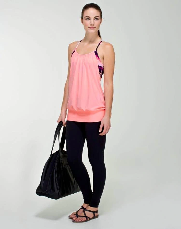 Lululemon Pink No Limits Tank Top with Built-In Bra - Size 4