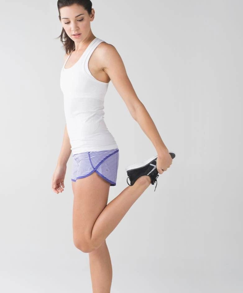Lululemon Speed Shorts Iris Flower Stripe - Size 6