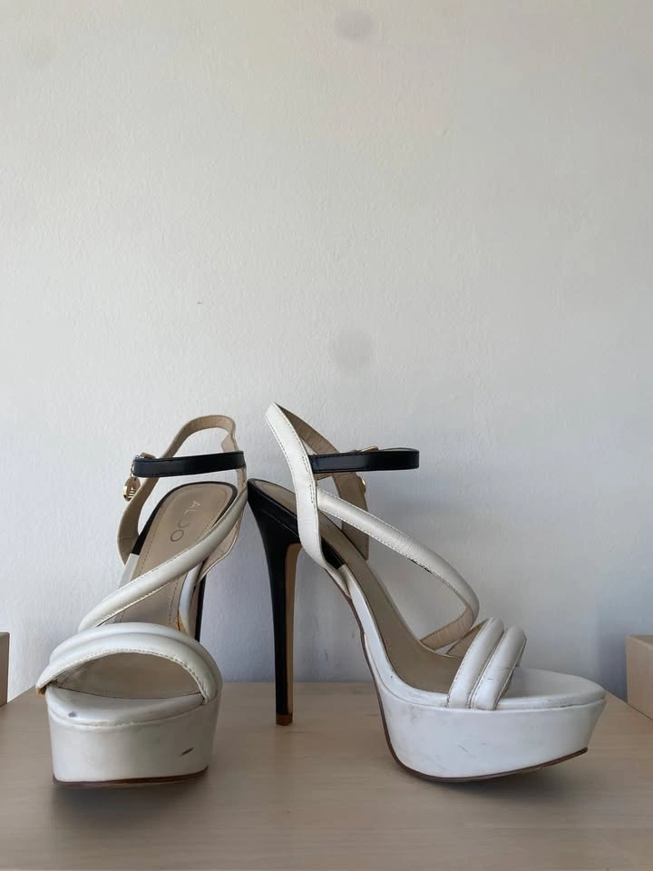 Aldo White Platform Stiletto Sandals – Size 8 - photo 2