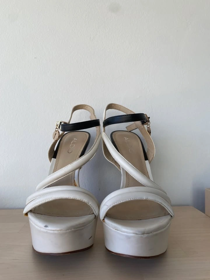 Aldo White Platform Stiletto Sandals – Size 8 - photo 3