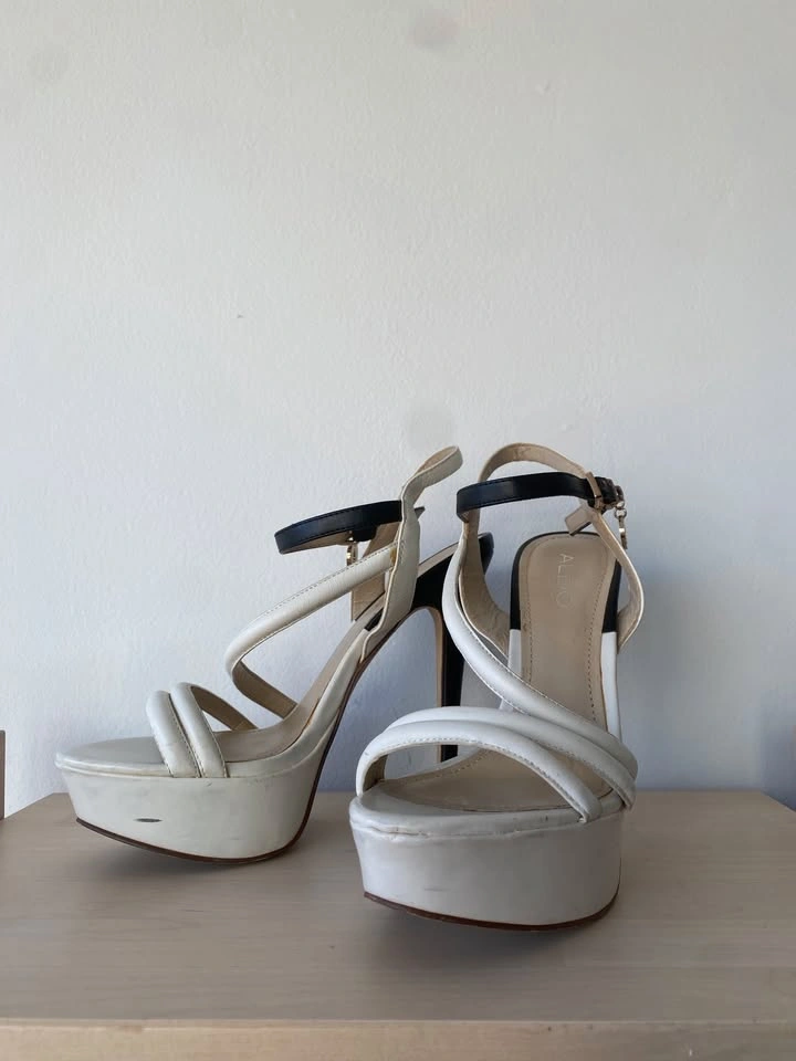 Aldo White Platform Stiletto Sandals – Size 8 - photo 4