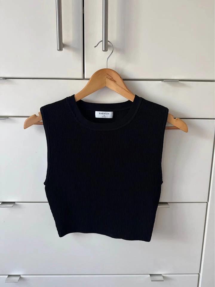 Aritzia Babaton Sculpt Knit Muscle Tank Black Size M - photo 3