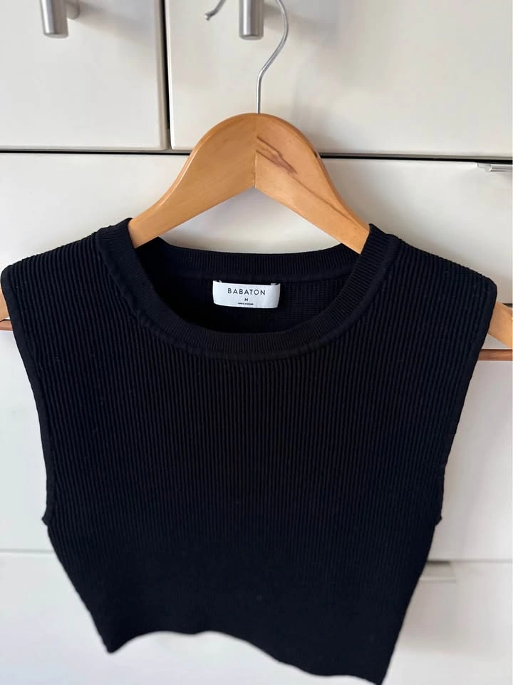 Aritzia Babaton Sculpt Knit Muscle Tank Black Size M - photo 4