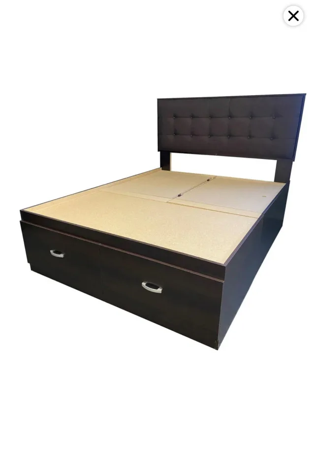 Bed , mattress, bedsheets, two pillows, lamp, I home thumbnail