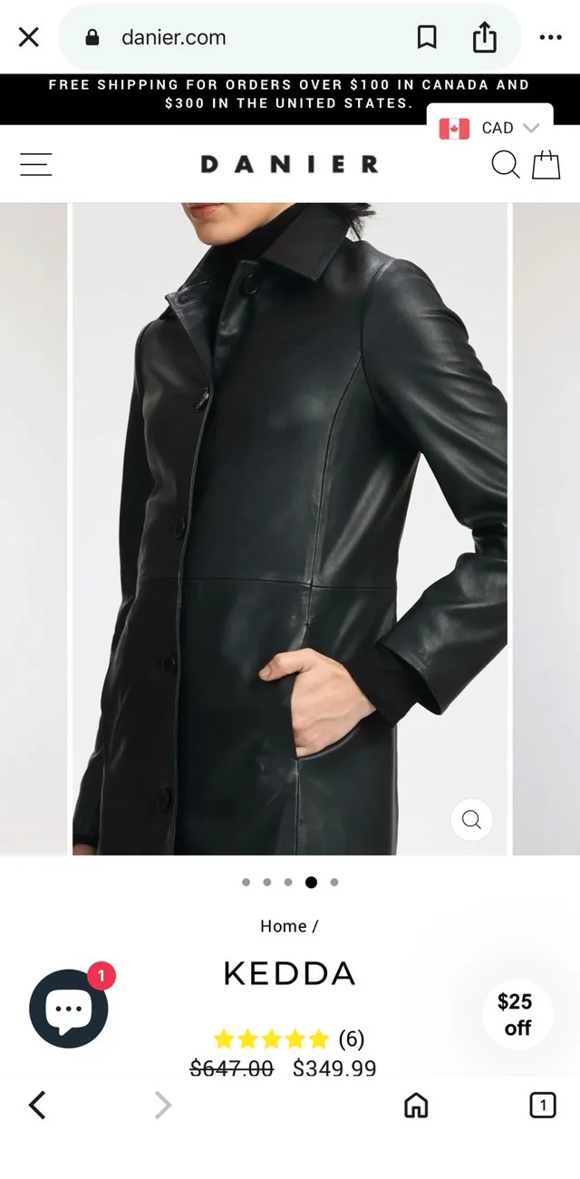 Danier Leather Coat thumbnail