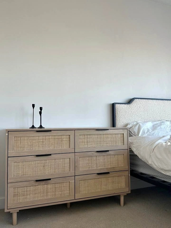 6-Drawer 43.3”W Double Wood Dresser