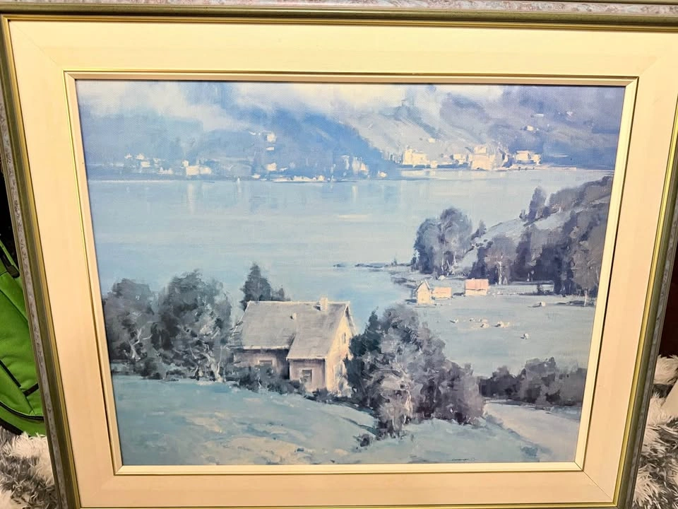 Framed Landscape Painting Limited Print 38.3/8” x 32.3/4”