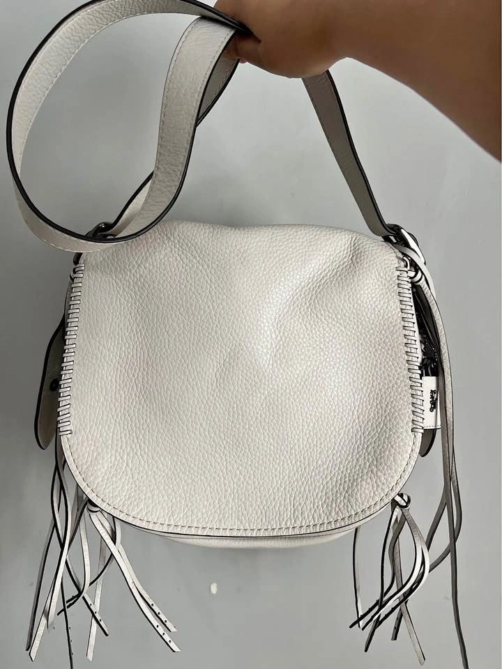 Coach Whipstitch Saddle Bag in White Glovetanned Leather - 1941