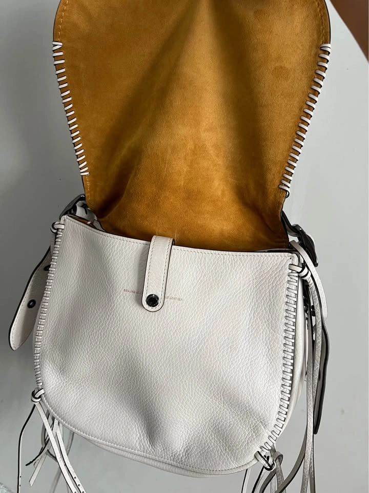 Coach Whipstitch Saddle Bag in White Glovetanned Leather - 1941 - photo 3