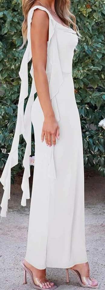 Women's Wedding Guest Dress, Sleeveless, Ruffle, Formal Cocktail - photo 3