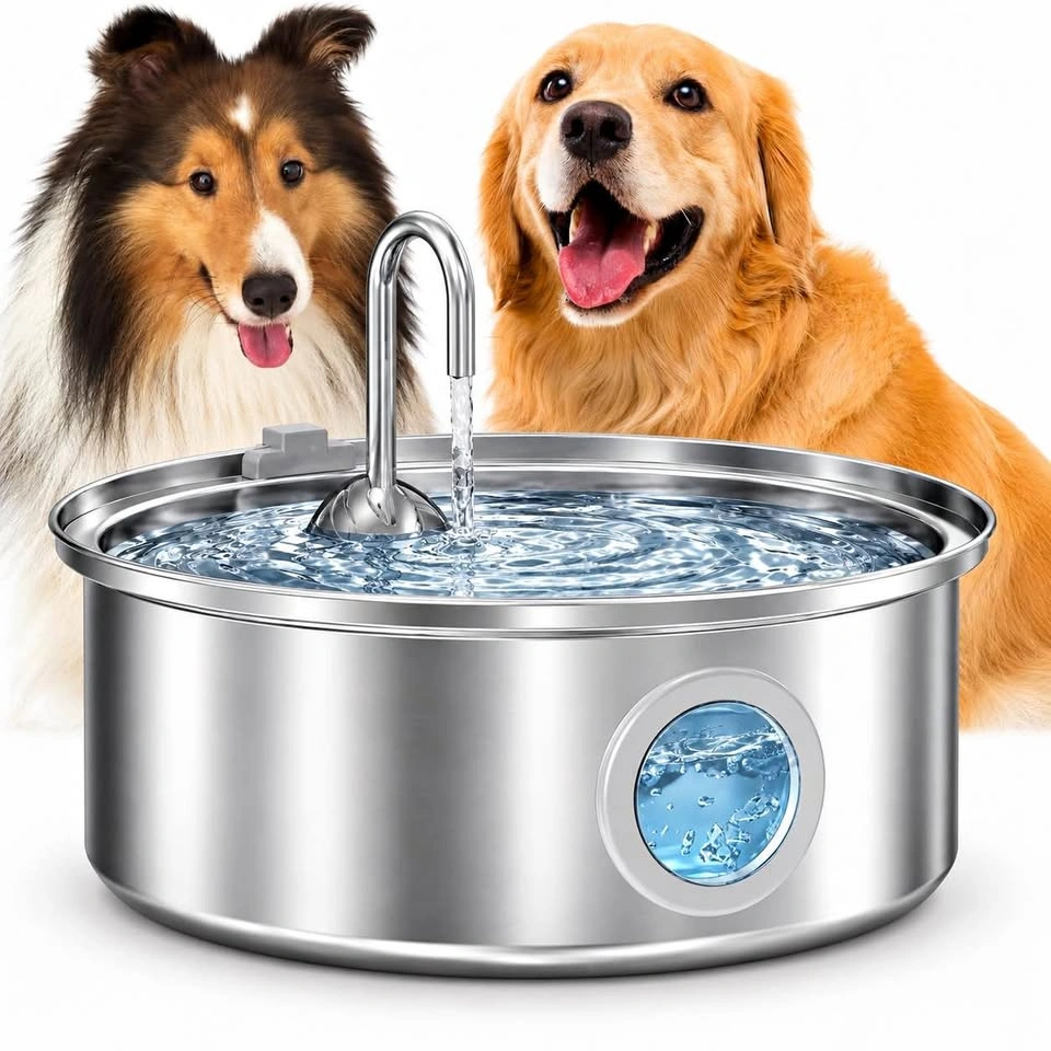 Brand New oneisall 7L Stainless Steel Pet Water Fountain