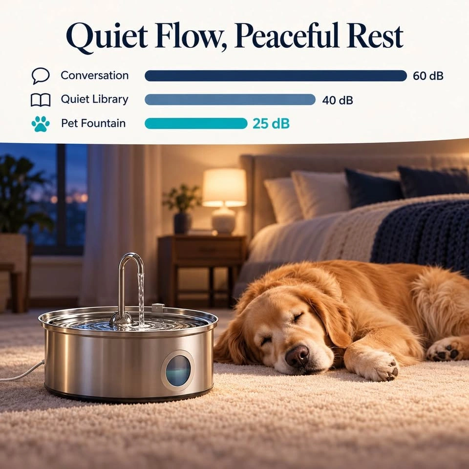Brand New oneisall 7L Stainless Steel Pet Water Fountain - photo 4