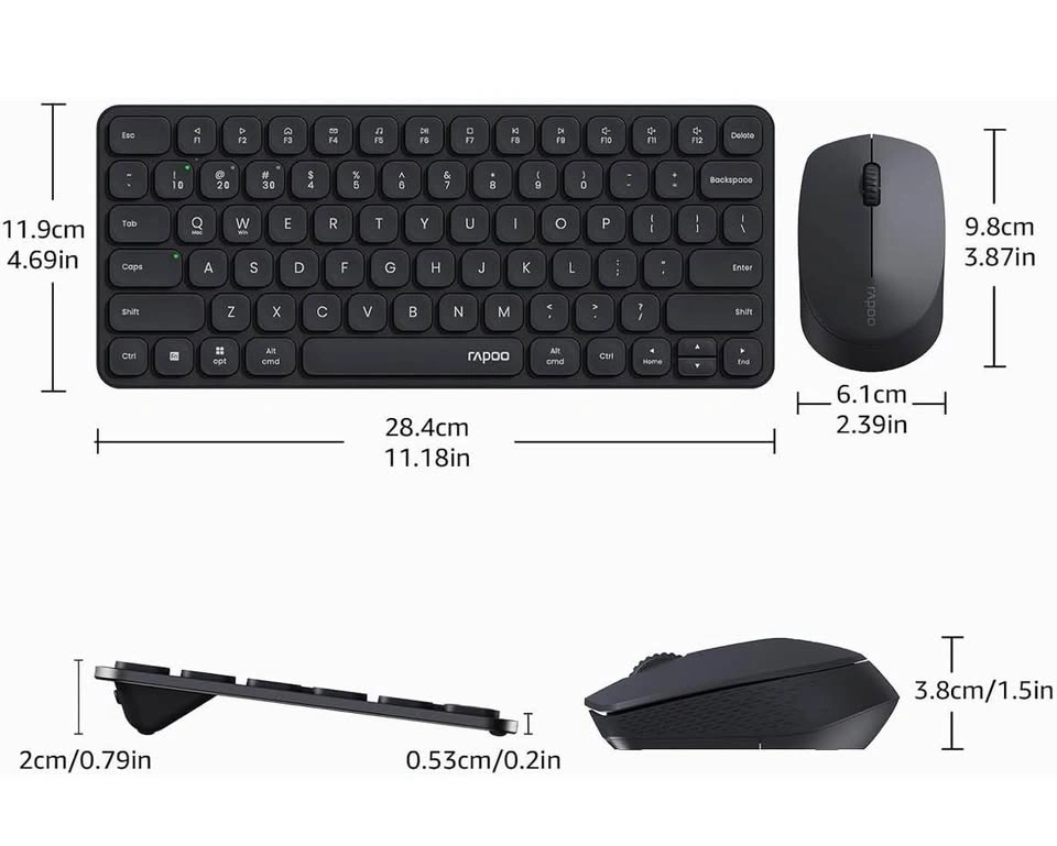 RAPOO 9010M Wireless Keyboard & Mouse Combo - photo 5