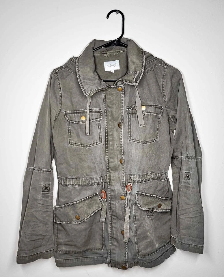 Green Utility Military Jacket – Gorpcore/Cargo – Size Small