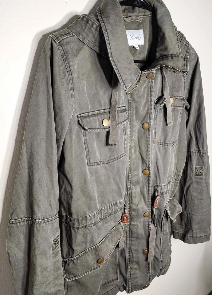 Green Utility Military Jacket – Gorpcore/Cargo – Size Small - photo 2