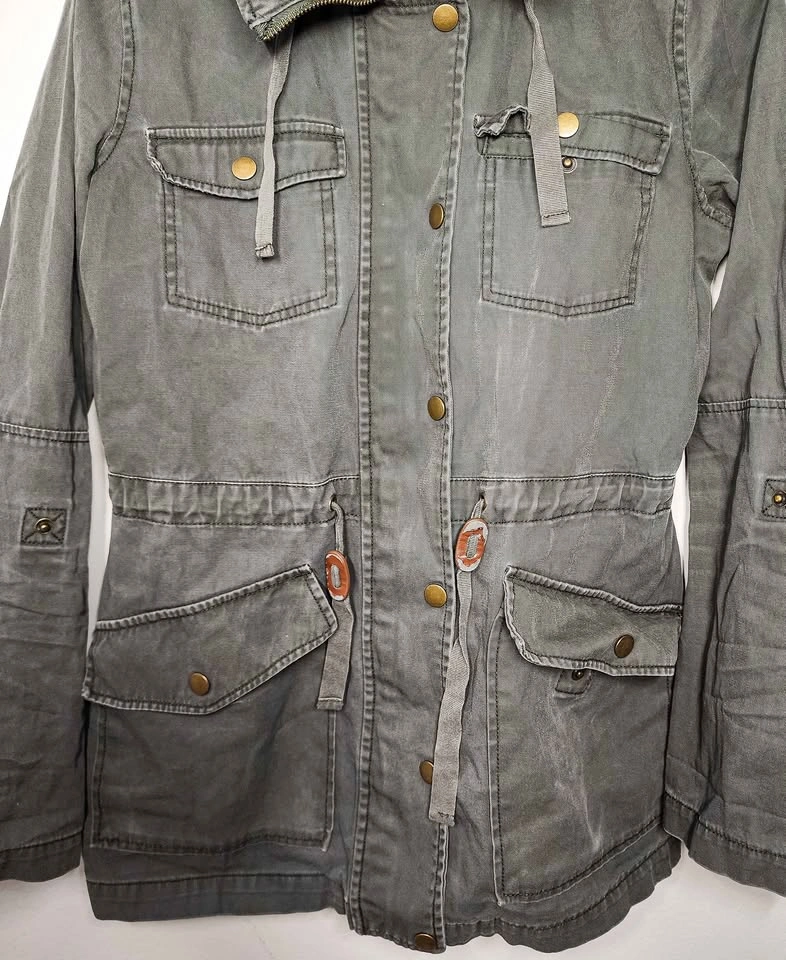 Green Utility Military Jacket – Gorpcore/Cargo – Size Small - photo 4