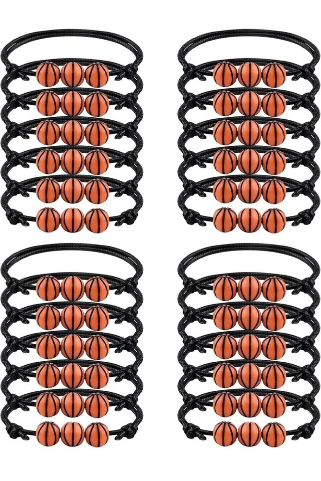 20 Basketball Adjustable Sports Theme Bracelets - photo 3