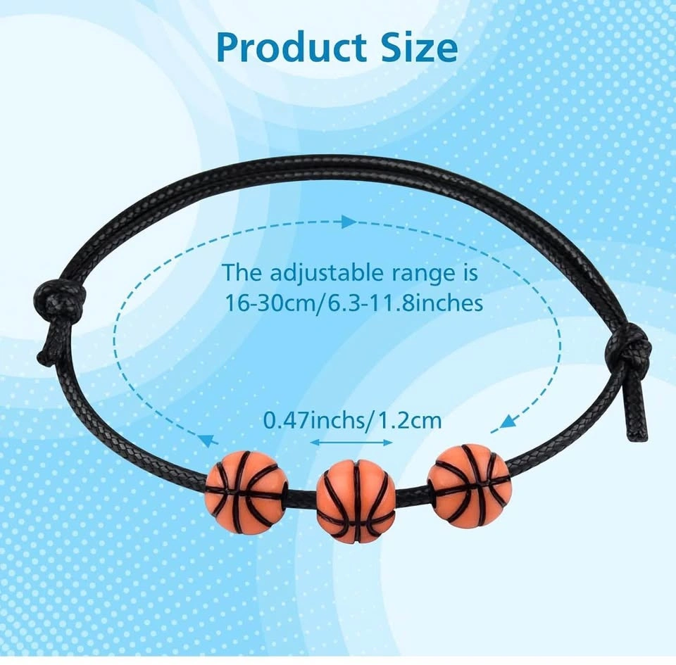 20 Basketball Adjustable Sports Theme Bracelets - photo 5