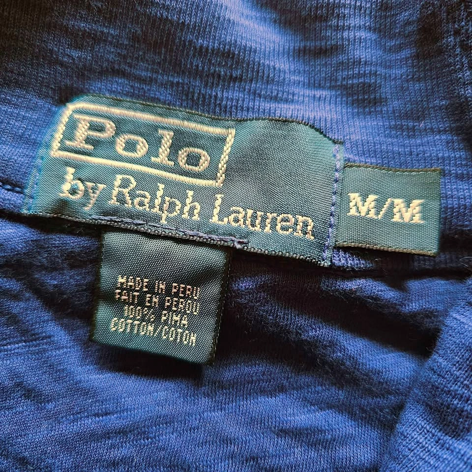 Mens 90s Polo Ralph Lauren Pima Cotton Shawl Collar Cardigan - photo 2