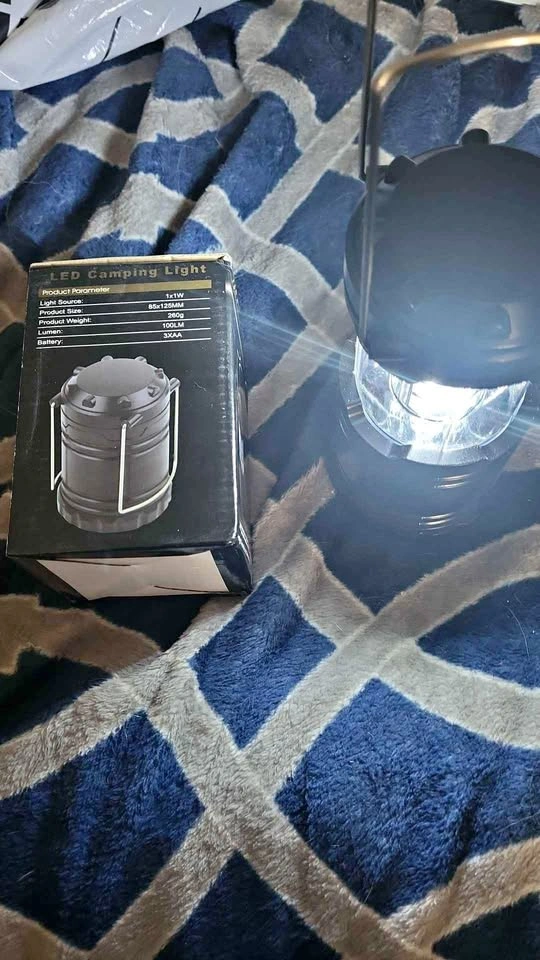 Battery operated camping light