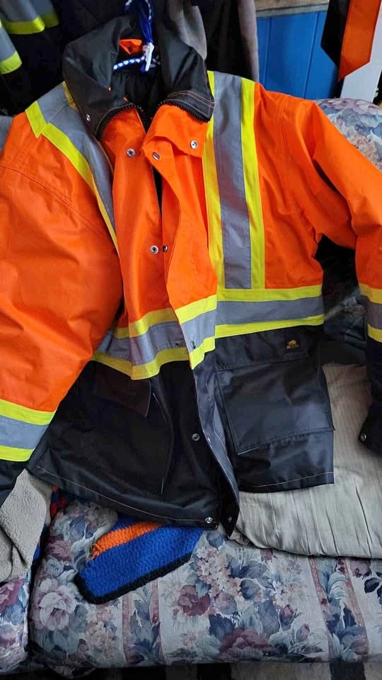 High visibility winter jacket
