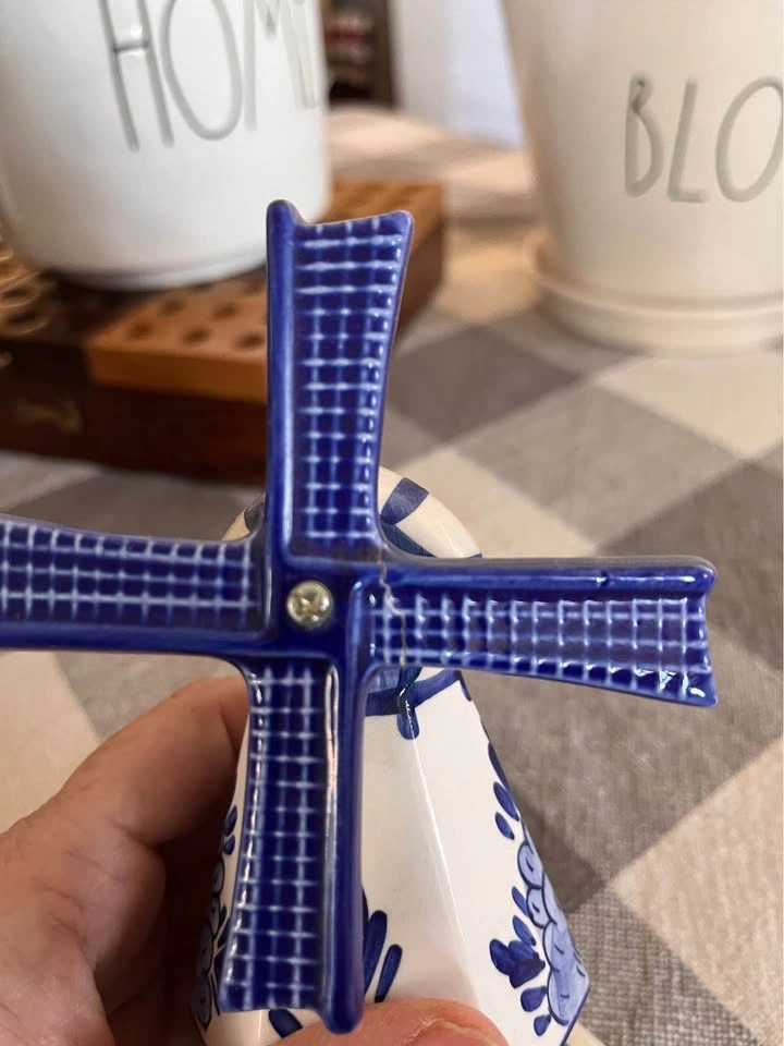 Delft Blue Handpainted Holland Windmill Figurine - photo 3