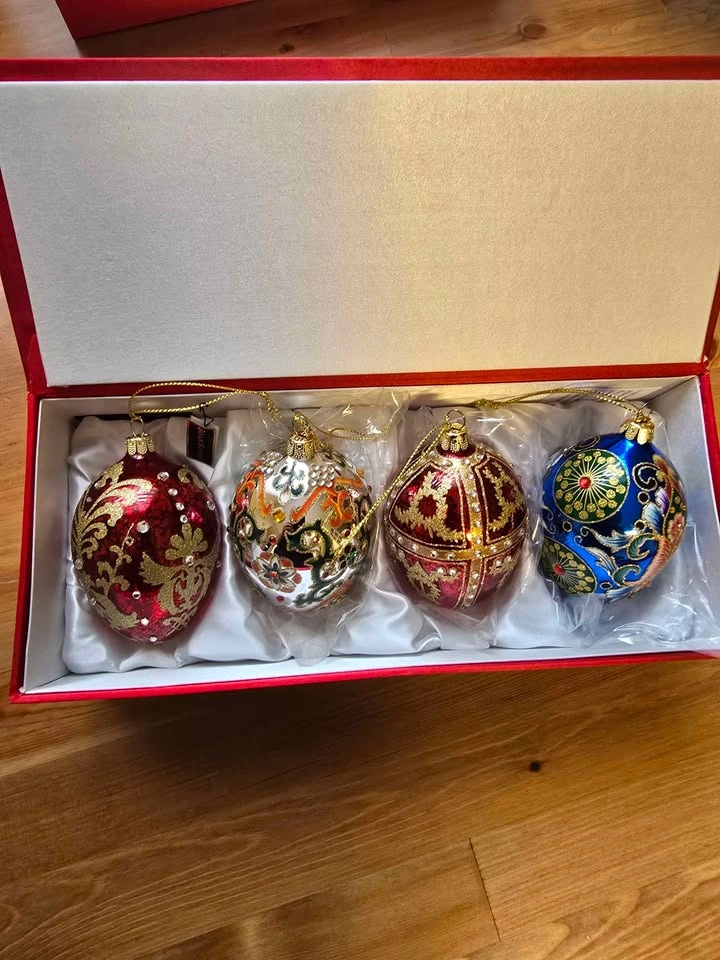 Sets Joan Rivers Faberge Style Christmas Ornaments - New In Box - photo 4
