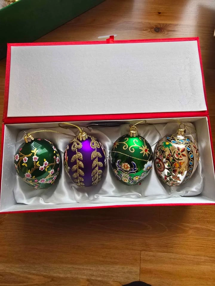 Sets Joan Rivers Faberge Style Christmas Ornaments - New In Box - photo 5