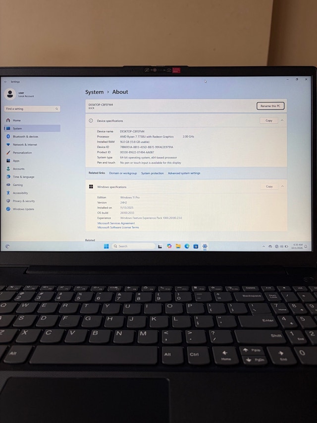 Lenovo V15 G4 Laptop Ryzen 7-16GBRAM 512GB SSD - photo 4