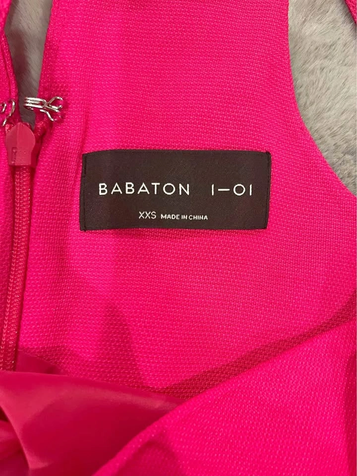 Babaton 1-01 | Modern Halter Midi Dress Size XXS Hot Pink