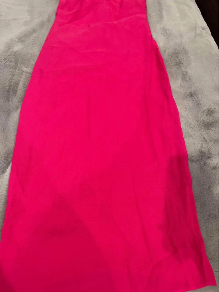 Babaton 1-01 | Modern Halter Midi Dress Size XXS Hot Pink - photo 2