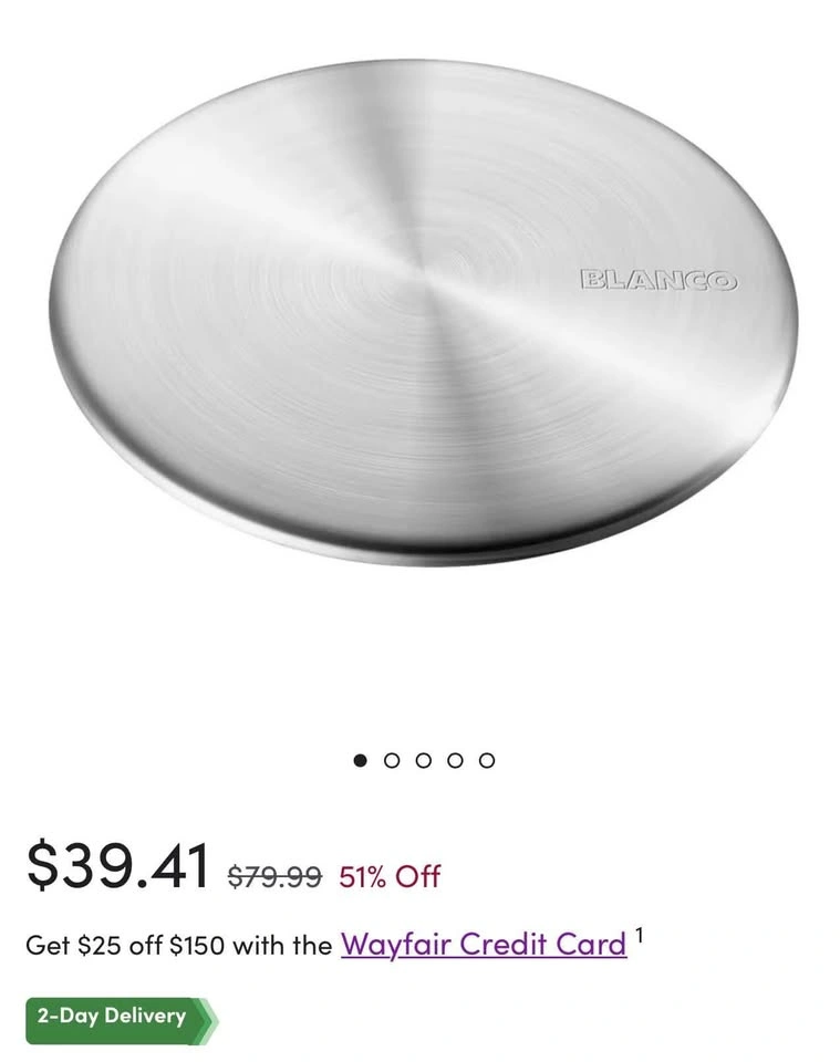 Blanco Cap Flow Strainer cover for Sink - photo 5