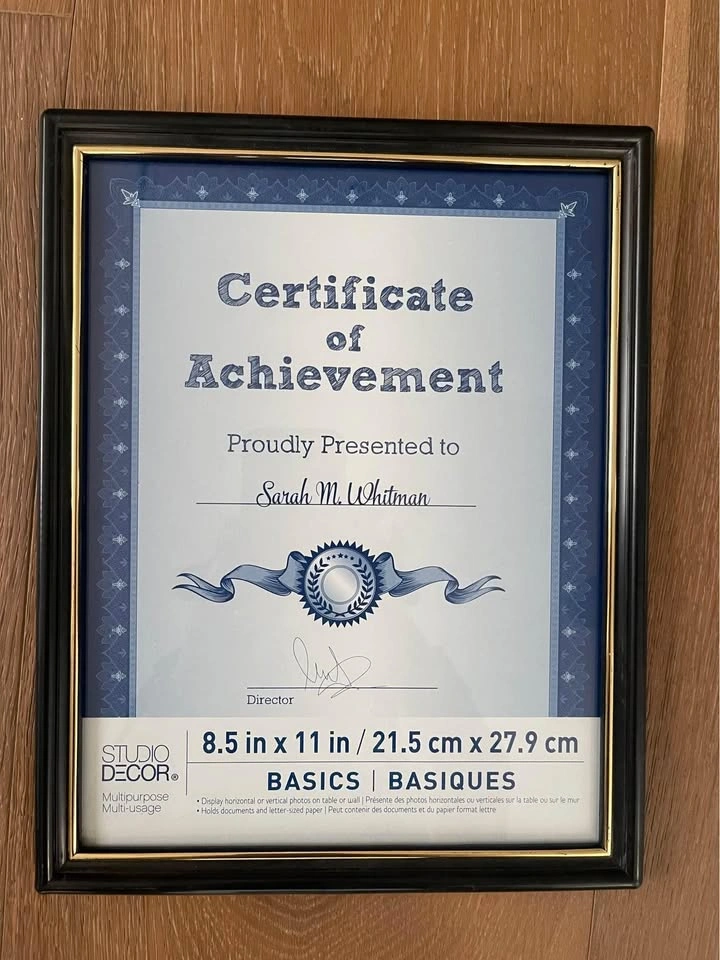 Like New Black Certificate Frame - photo 2